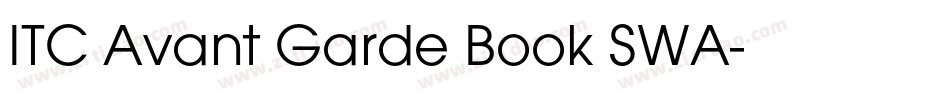 ITC Avant Garde Book SWA字体转换